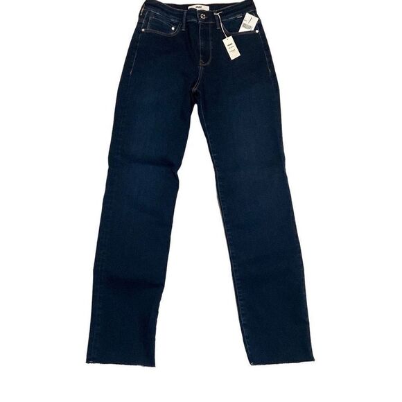 Mavi Jeans Tencel Paris High Rise Slim Straight Stretch Raw Hems Women 27/30 NWT - Picture 1 of 11